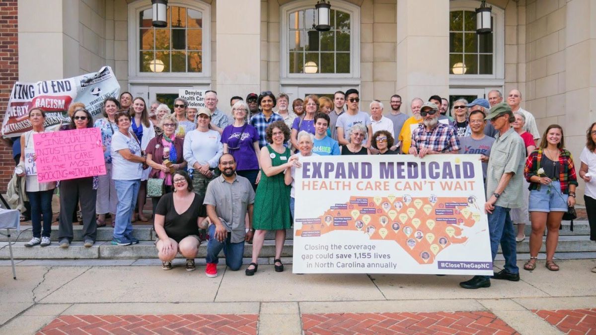 At a recent vigil in Chapel Hill, North Carolina, activists urged the state legislature to expand Medicaid.