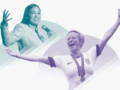 Alexandria Ocasio-Cortez and Megan Rapinoe