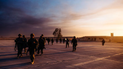 Airmen from the 821st Contingency Response Group at Qayyarah West Airfield, Iraq, on November 19, 2016. Propaganda floated by former Vice President Dick Cheney over a decade ago to justify his push for war against Iran has been revived by the Trump administration.