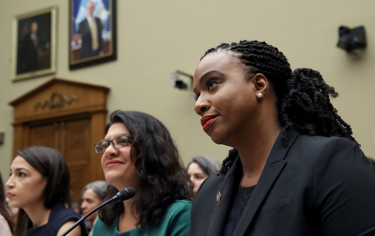 Reps. Alexandria Ocasio-Cortez, Rashida Tlaib and Ayanna S. Pressley attend a House Oversight and Reform Committee hearing on the Trump administration's child separation policy, on July 12, 2019, in Washington, D.C.