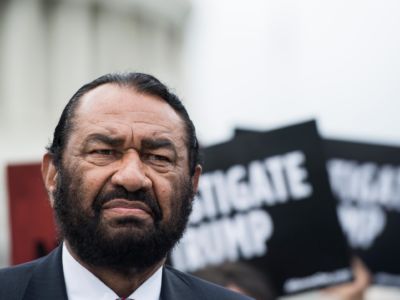 Rep. Al Green stands in front of the U.S. capitol, impeachment