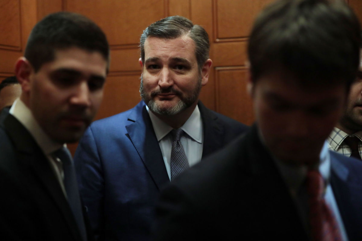 Sen. Ted Cruz leaves after a vote at the U.S. Capitol, February 4, 2019, in Washington, D.C.