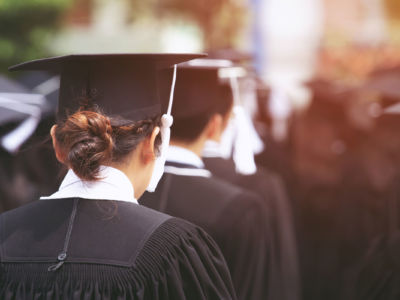 College graduates during commencement