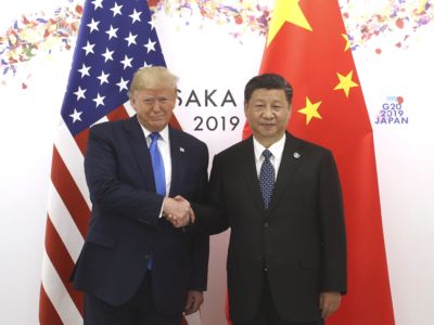 Chinese President Xi Jinping shakes hands with Donald Trump before a bilateral meeting during the G20 Summit on June 29, 2019, in Osaka, Japan. A dangerous gridlock in U.S.-China relations could have dire consequences for the global economy and security.