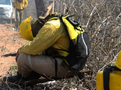 Firefighters and volunteers have been working around the clock to tackle the flames.