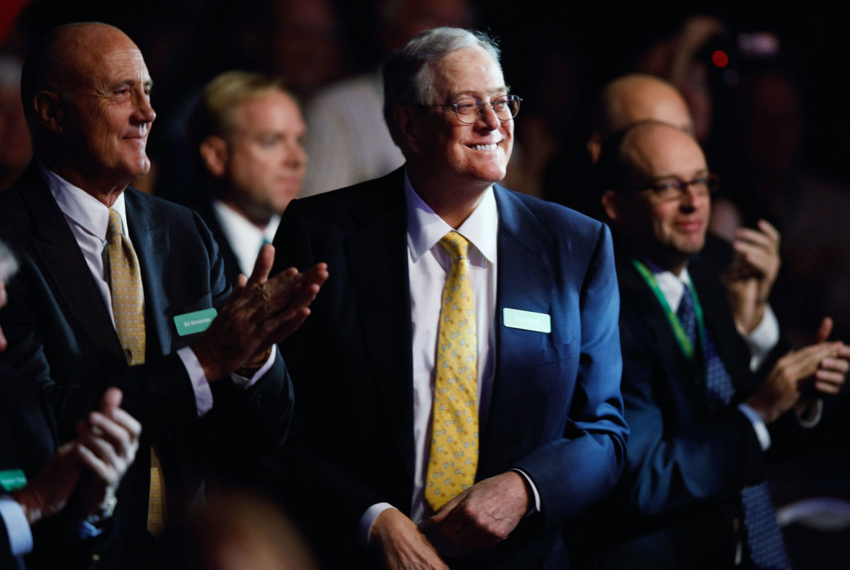 David Koch listens to speakers at the Washington Convention Center November 4, 2011, in Washington, D.C.