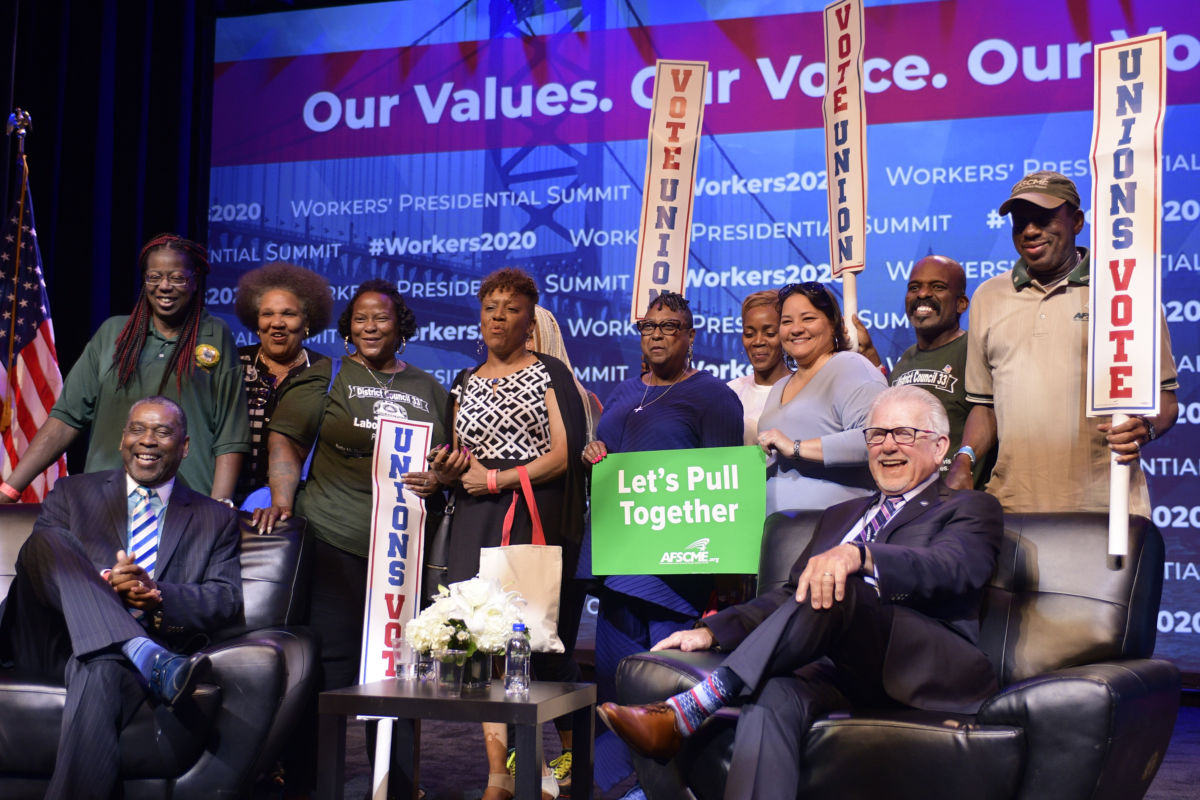 Several Democratic presidential hopefuls spoke at the Philadelphia Council AFL-CIO Workers Presidential Summit, at the Pennsylvania Convention Center in Philadelphia, PA, on September 17, 2019.