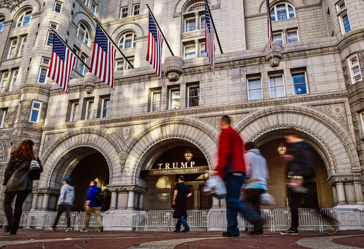 A view of the Trump International Hotel in Washington, D.C., on November, 18, 2016.