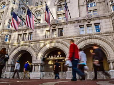 A view of the Trump International Hotel in Washington, D.C., on November, 18, 2016.