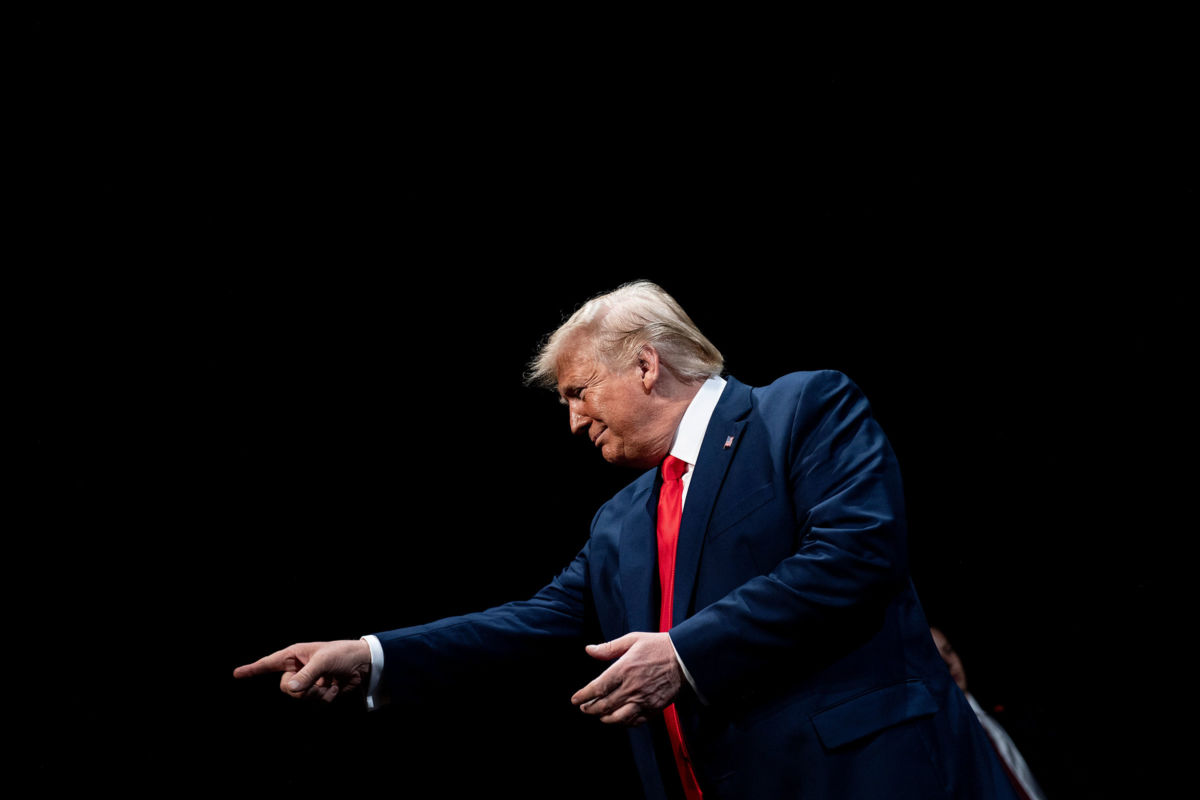 President Trump speaks at Sharon L. Morse Performing Arts Center, October 3, 2019, in The Villages, Florida.