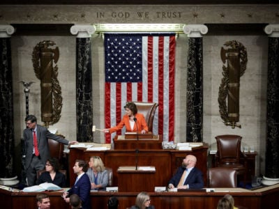 Nancy Pelosi readies to strike her gavel in the House