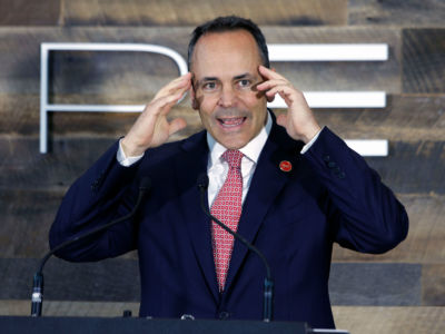 Kentucky Governor Matt Bevin speaks on October 30, 2017, in Georgetown, Kentucky.