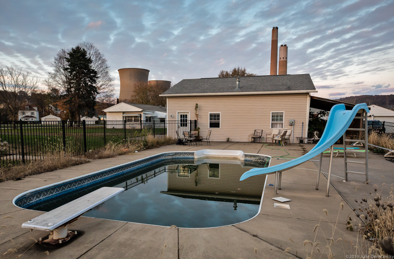 A home in Shippingport, Pennsylvania, near the closed Bruce Mansfield Coal Plant.