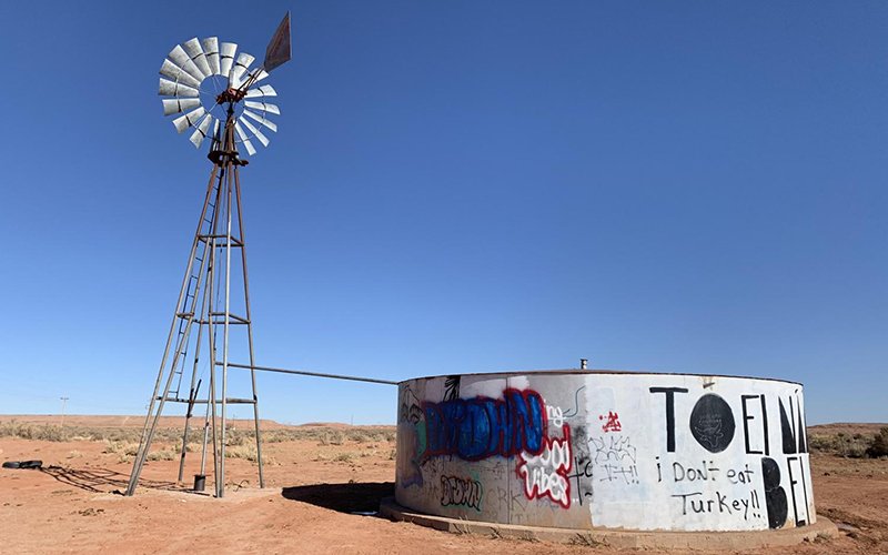 Thirty percent of people on the Navajo Nation Reservation haul their water from windmills, livestock tanks, natural springs and water stations. Unregulated drinking water sources are the greatest public health risk on the reservation, according to the EPA.