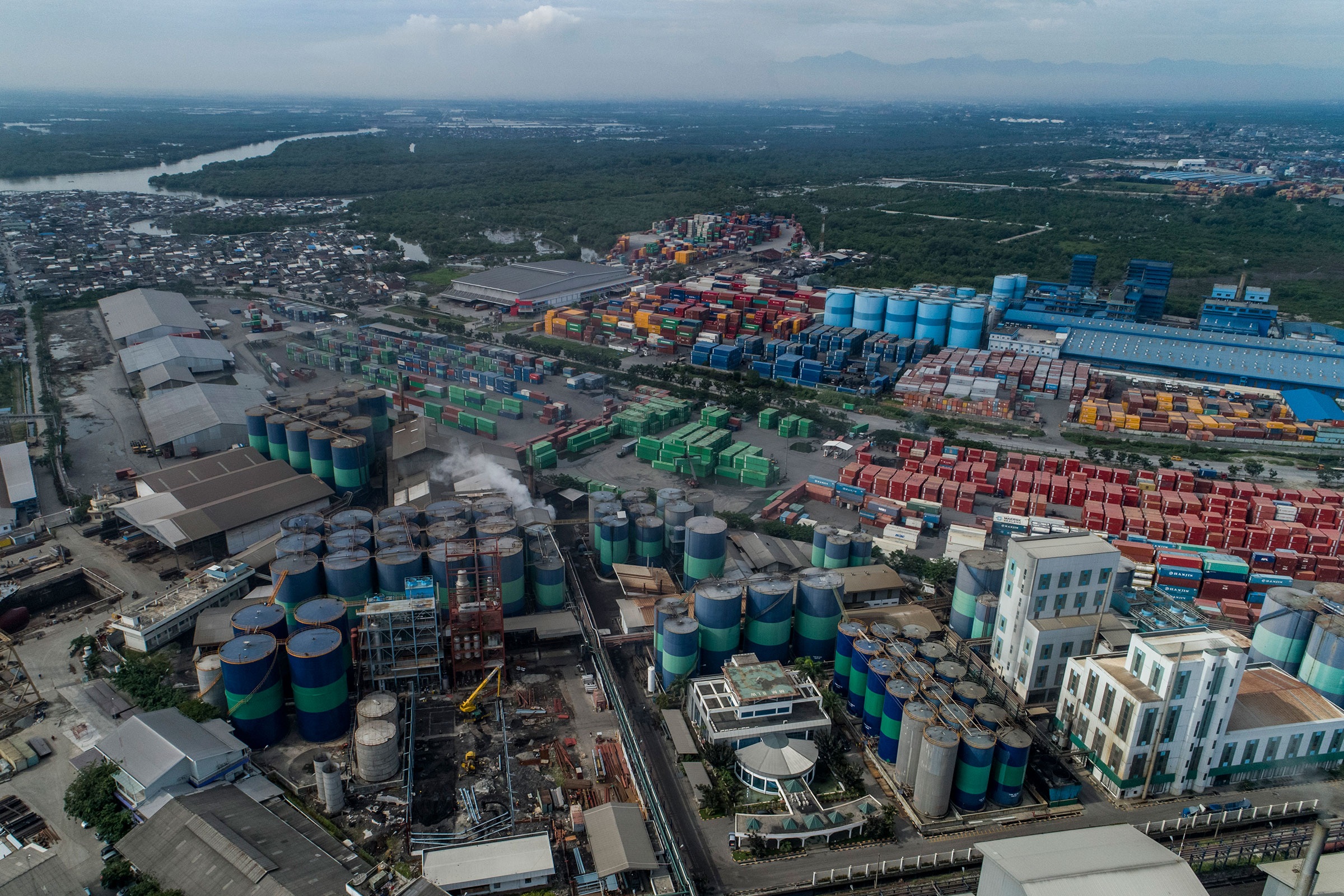 A palm oil refinery