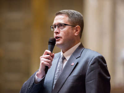 Rep. Matt Shea speaks on the House floor