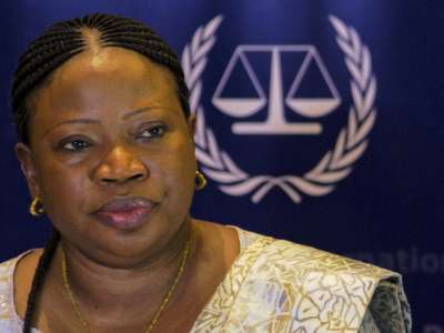 International Criminal Court's prosecutor, Fatou Bensouda, addresses a press conference in Kampala, Uganda, on February 27, 2015.