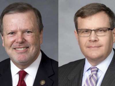 North Carolina Senate President Pro Tem Phil Berger, left, and state House Speaker Tim Moore, right, are among the elected officials who have received campaign contributions from the N.C. Heritage PAC established by the Sons of Confederate Veterans.
