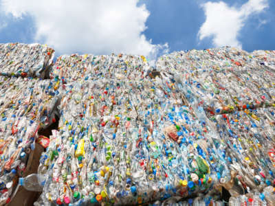 Bundles of plastic for recycling