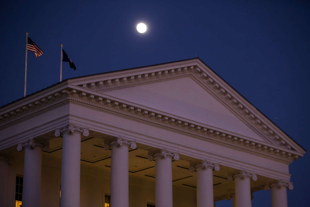 The Virginia State Capitol is pictured on January 8, 2020, in Richmond, Virginia.