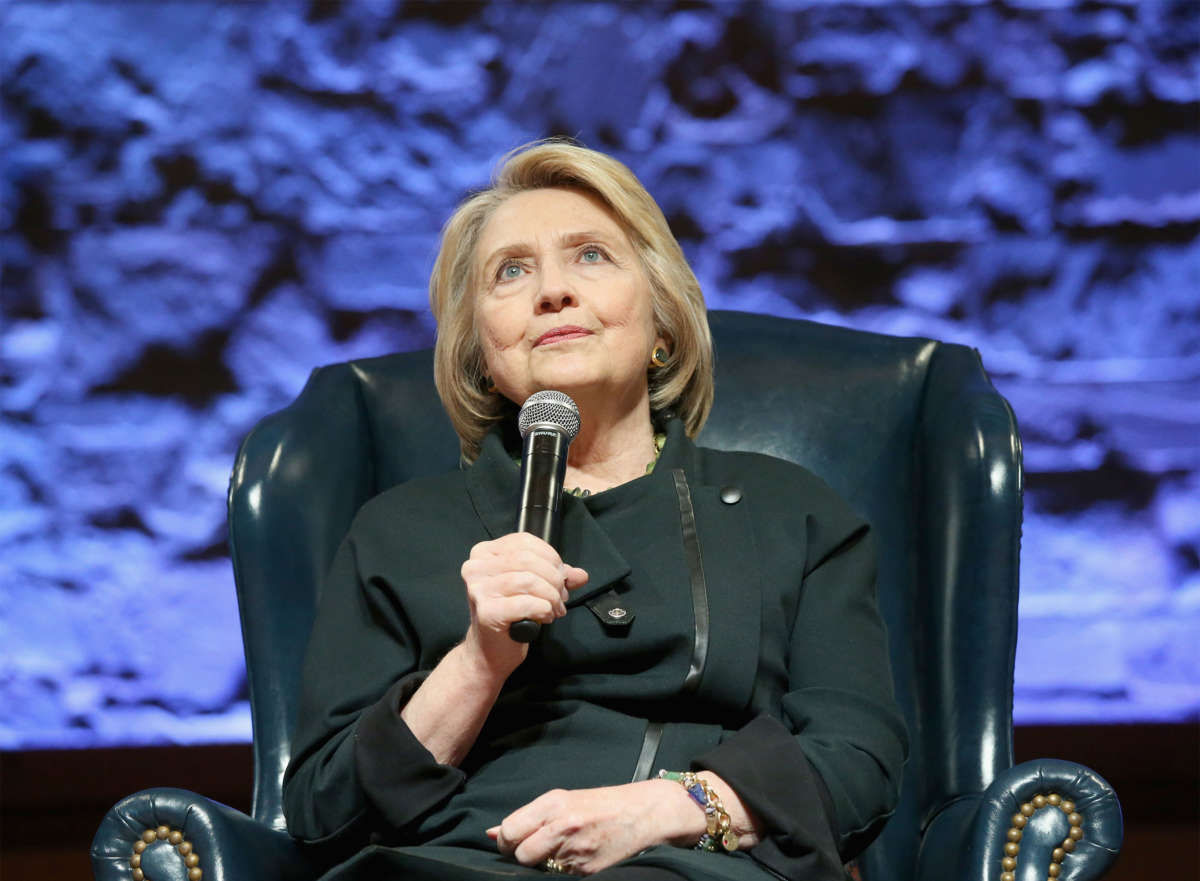 Hillary Clinton speaks at an event at Riverbend Center on November 3, 2019, in Austin, Texas.