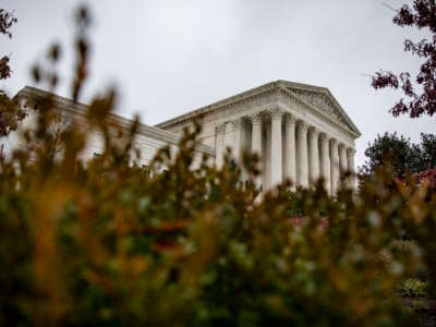 An overcast sky hangs above the U.S. Supreme Court on December 16, 2019, in Washington, D.C.