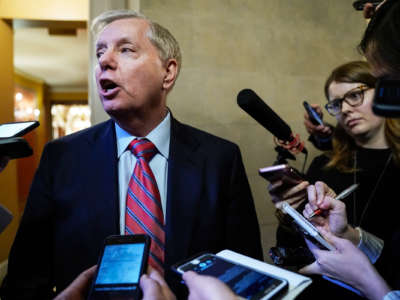 Lindsey Graham speaks to reporters