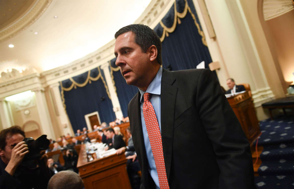 Rep. Devin Nunes arrives before the House Judiciary Committee in the Longworth House Office Building on Capitol Hill, December 4, 2019, in Washington, D.C.