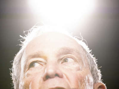 Democratic presidential candidate former New York City Mayor Mike Bloomberg delivers remarks during a campaign rally on February 12, 2020, in Nashville, Tennessee.