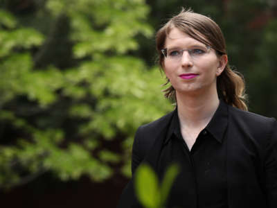 Chelsea Manning is seen outside