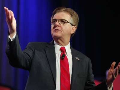 Lt. Gov. Dan Patrick speaks at the Republican Party of Texas State Convention at the Kay Bailey Hutchison Convention Center, May 12, 2016, in Dallas.