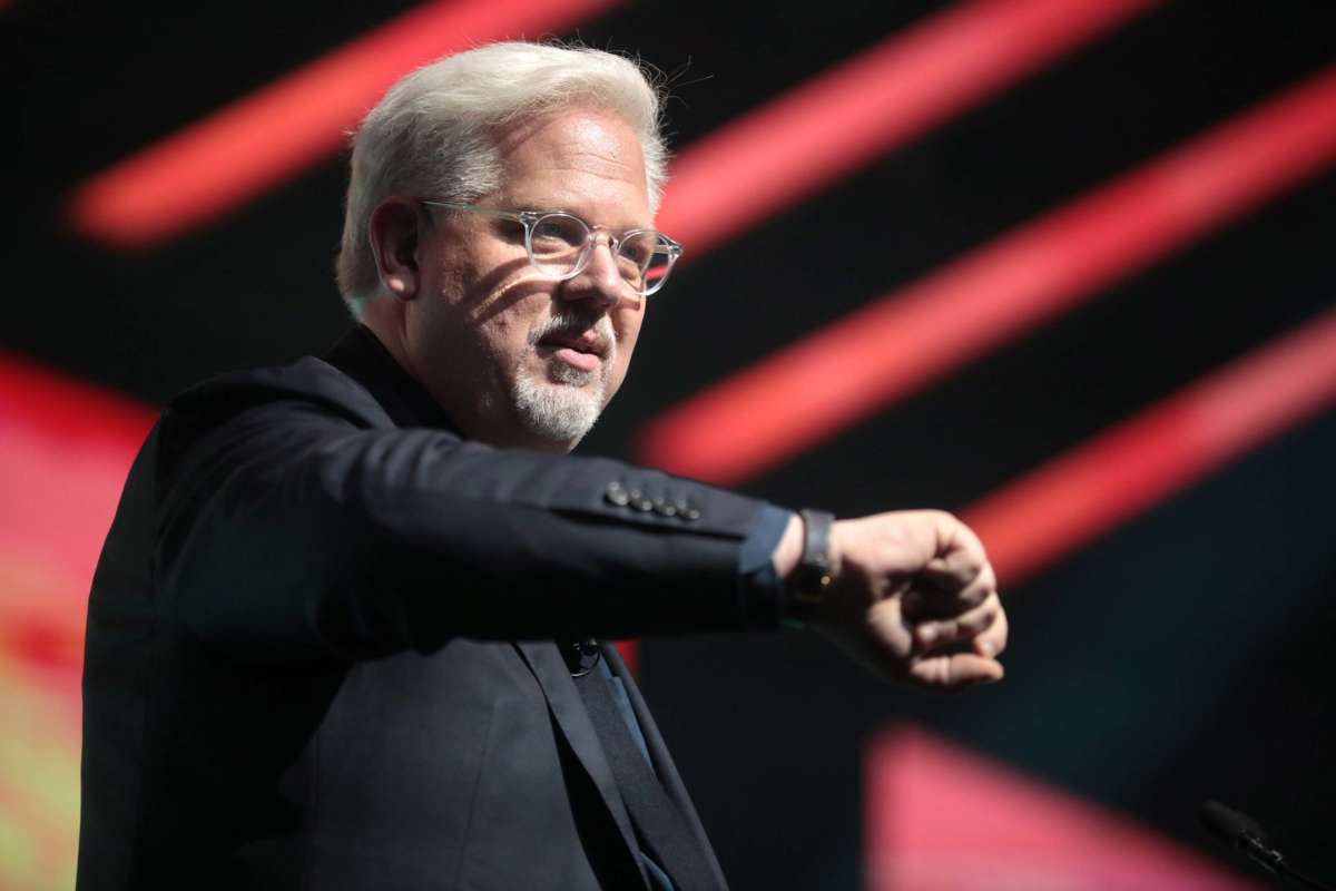 Glenn Beck speaks with attendees at the 2019 Student Action Summit hosted by Turning Point USA at the Palm Beach County Convention Center in West Palm Beach, Florida, December 19, 2019.