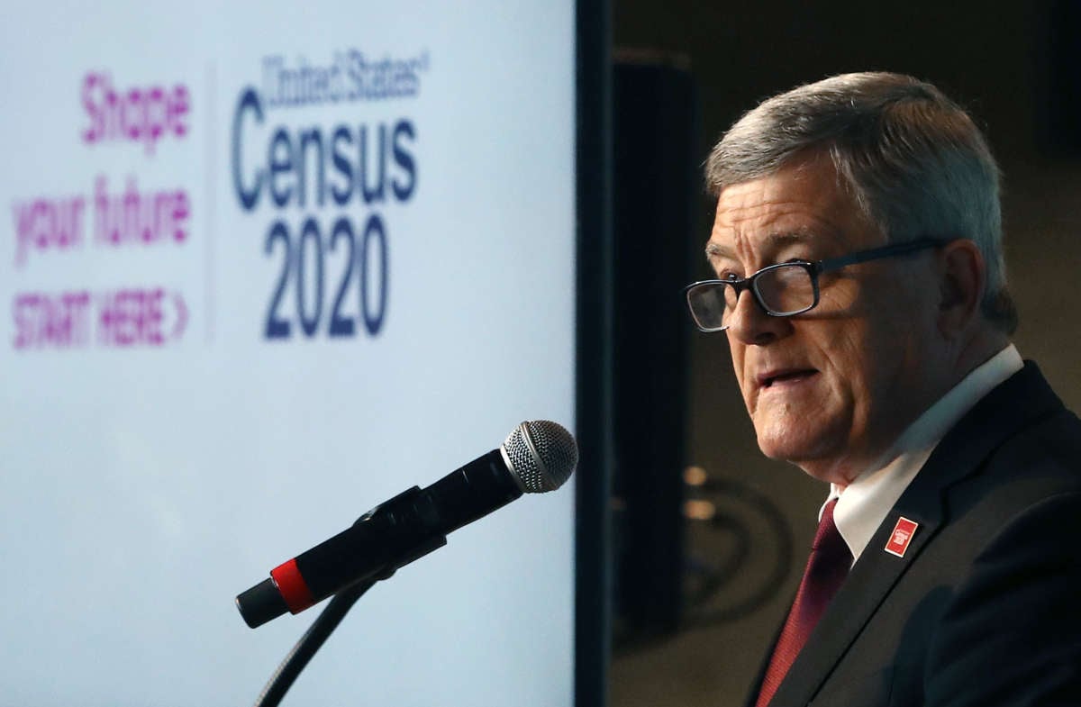 Steven Dillingham, director of the Census Bureau, speaks while unveiling the advertising outreach campaign for the 2020 Census, on January 14, 2020, in Washington, D.C.