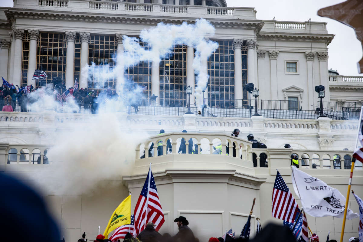 Trump supporters storm the U.S. Capitol following a rally with President Trump on January 6, 2021, in Washington, D.C.