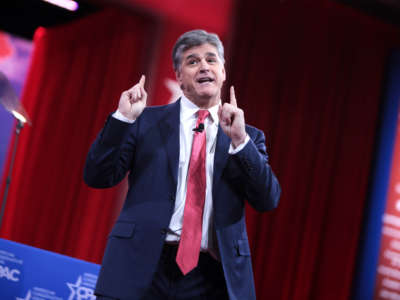 Sean Hannity of Fox News speaks at the 2015 Conservative Political Action Conference in National Harbor, Maryland, February 27, 2015.