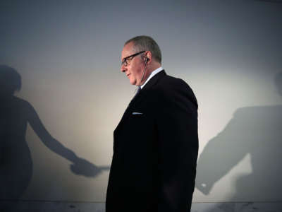 Former Trump campaign official Michael Caputo arrives at the Hart Senate Office building on May 1, 2018, in Washington, D.C. Caputo was appointed as Department of Health and Human Services spokesperson in April 2020.