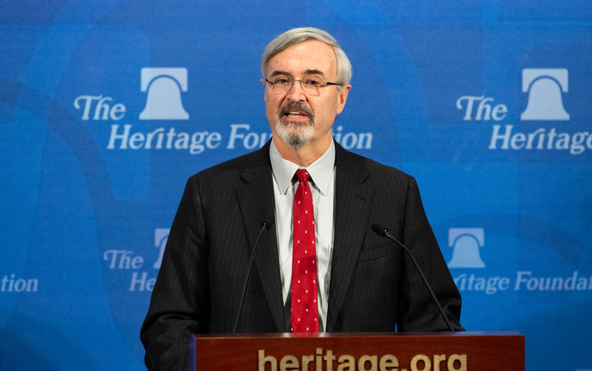 John Malcolm, Heritage Foundation Vice President, Institute for Constitutional Government, speaking at the Heritage Foundation in Washington, D.C, on June 18, 2019.