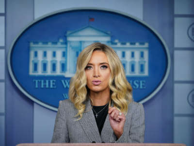 White House Press Secretary Kayleigh McEnany speaks during a briefing in the Brady Press Briefing Room of the White House in Washington, D.C., May 8, 2020.