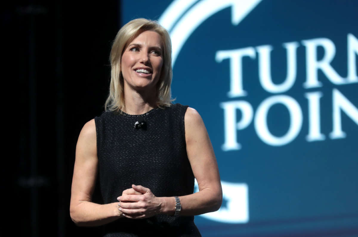 Laura Ingraham speaks at the 2019 Student Action Summit hosted by Turning Point USA at the Palm Beach County Convention Center in West Palm Beach, Florida.