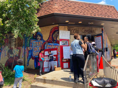 Centro de Trabajadores Unidos en la Lucha, a local workers center, organized a free food shelf near the intersection where George Floyd was killed by police. The organization sprang into action as soon as the protests started last week, handing out masks and personal protection equipment to protesters and gathering donations of food and water.