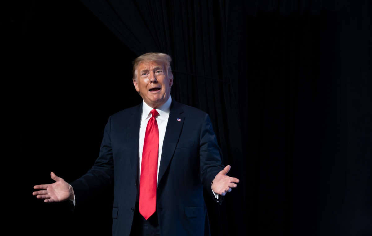 President Trump speaks during a Students for Trump event at the Dream City Church in Phoenix, Arizona, June 23, 2020.