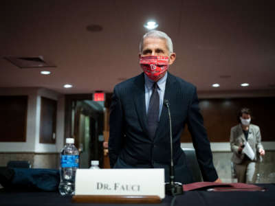 Dr. Anthony Fauci, director of the National Institute of Allergy and Infectious Diseases, attends a Senate Health, Education, Labor and Pensions Committee hearing on June 30, 2020, in Washington, D.C.