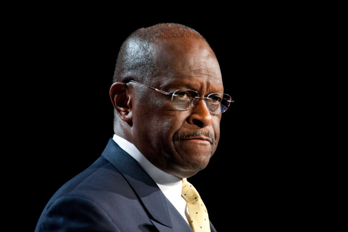 Herman Cain addresses the Family Research Council's Values Voter Summit in Washington, D.C., October 7, 2011.