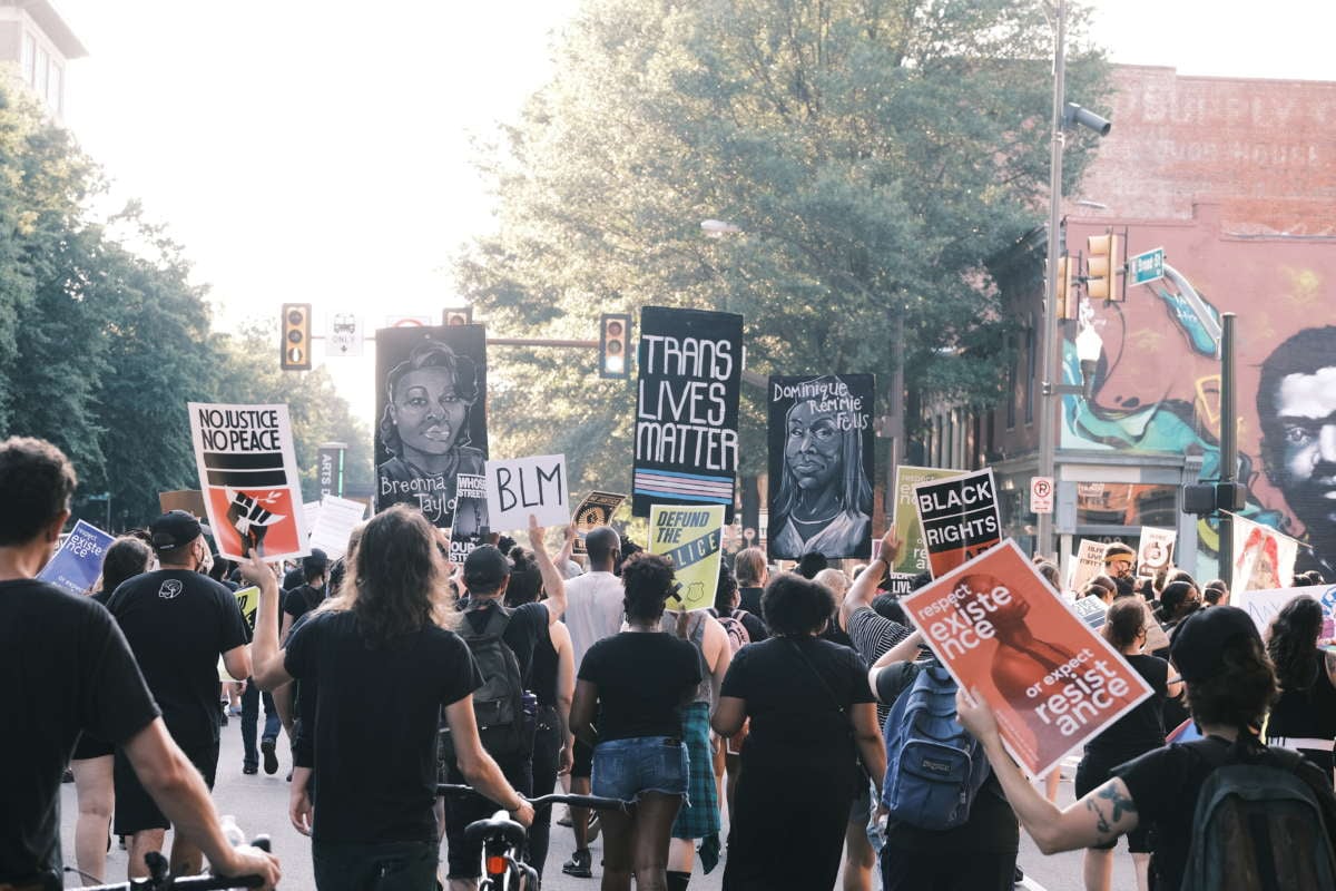 Protesters gather for the Black Women Matter "Say Her Name" march on July 3, 2020, in Richmond, Virginia.