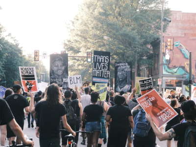 Protesters gather for the Black Women Matter "Say Her Name" march on July 3, 2020, in Richmond, Virginia.