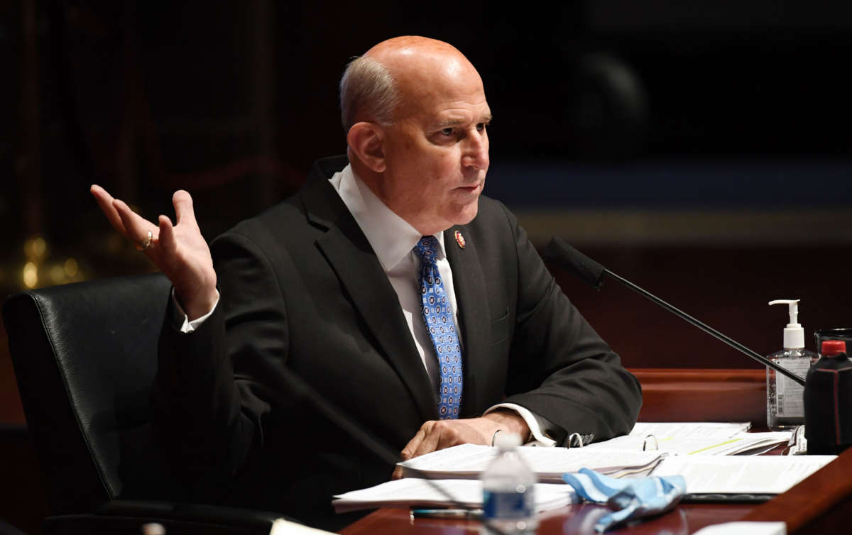 Rep. Louie Gohmert speaks during a House Oversight Committee session on July 28, 2020, in Washington D.C.