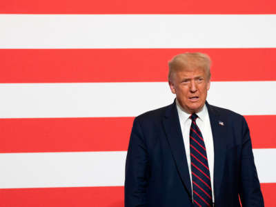 President Trump speaks at the American Red Cross National Headquarters on July 30, 2020, in Washington, D.C.