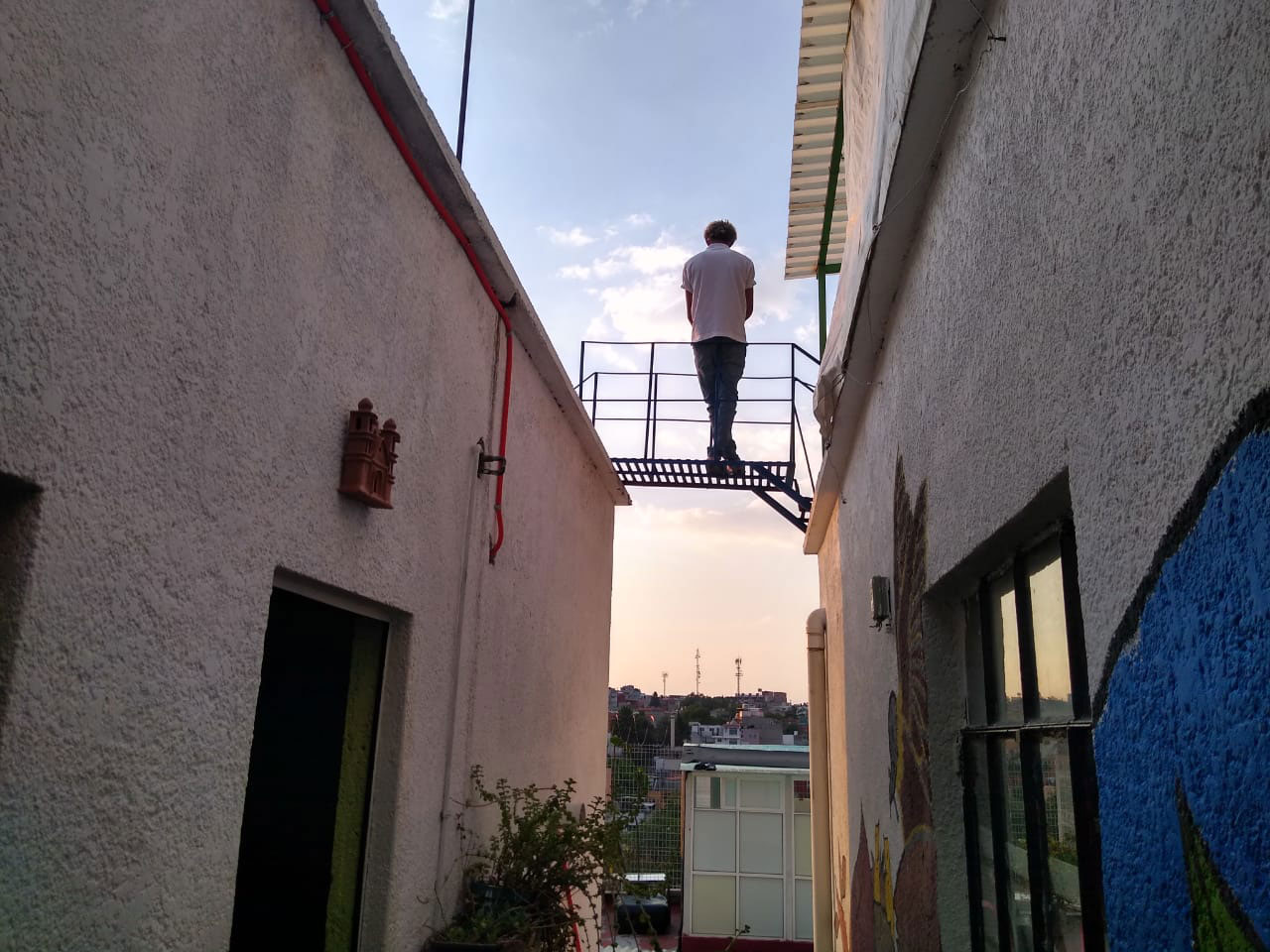 A view of a migrant shelter, Case Tochan, in Mexico City.