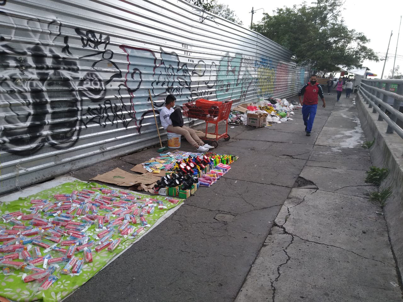 A street vendor tries to get by during the pandemic in Mexico City.