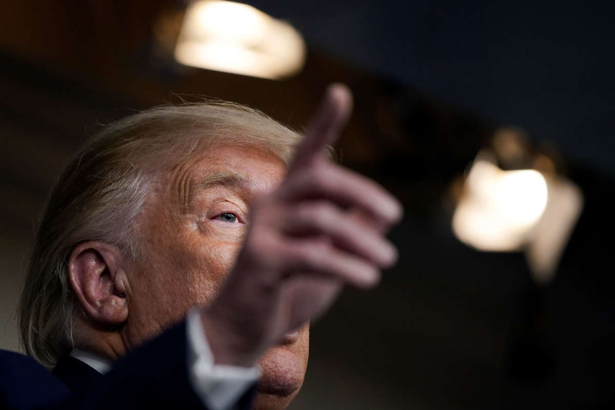 President Trump speaks during a news conference the White House on September 4, 2020, in Washington, D.C.